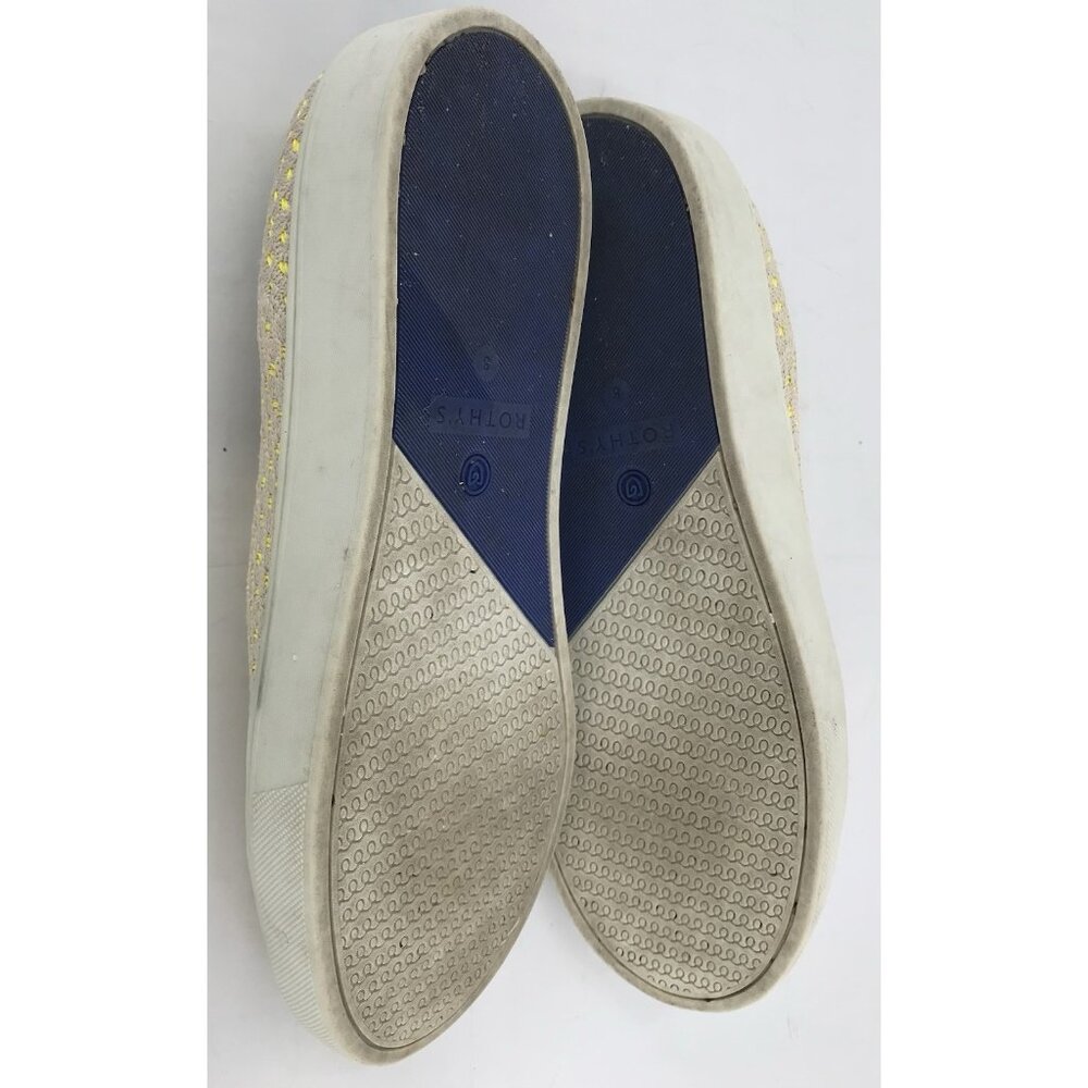 Rothys Shoes Size 8 Lemon Yellow Honeycomb The Sneaker Washable Comfort Slip On - Picture 11 of 16